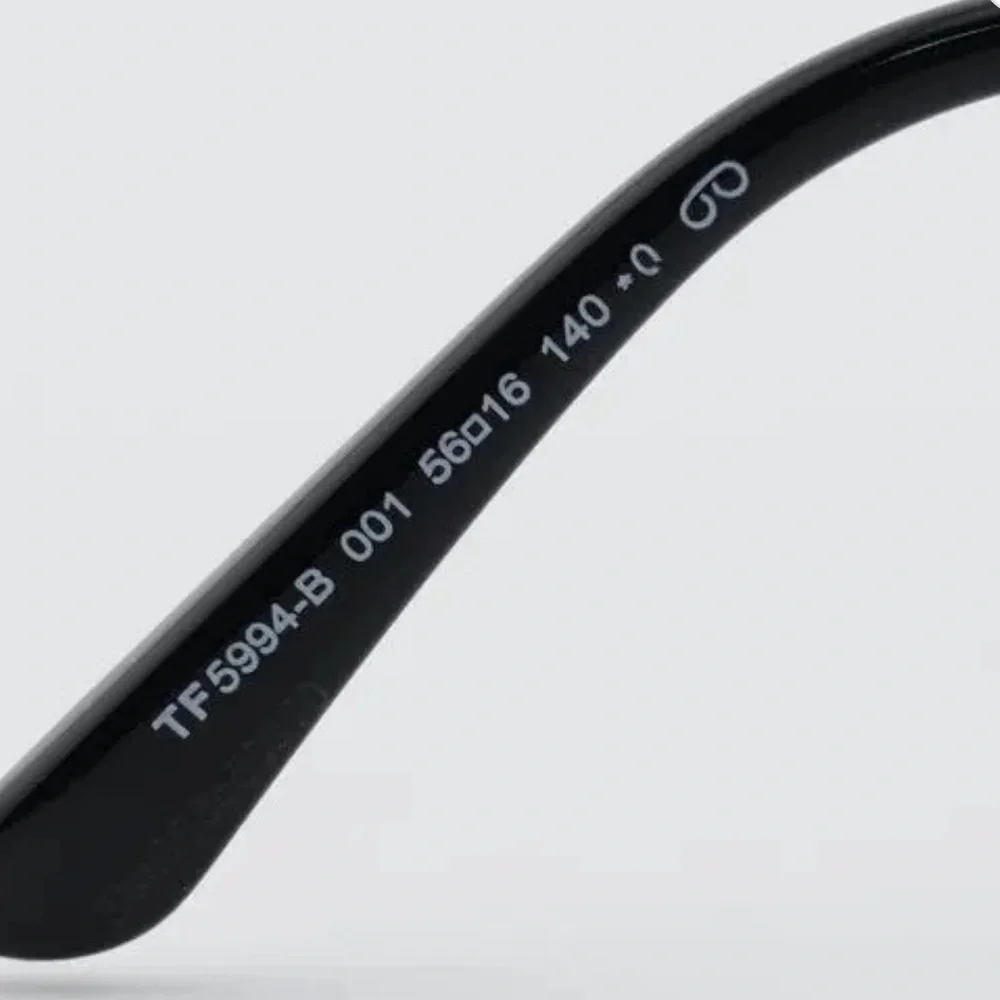 New! Tom Ford FT5994-B 001 Stylish Black Sunglasses Clip On Set, Authentic